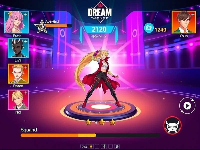 Dream Dance gameplay screenshot showing vibrant interface